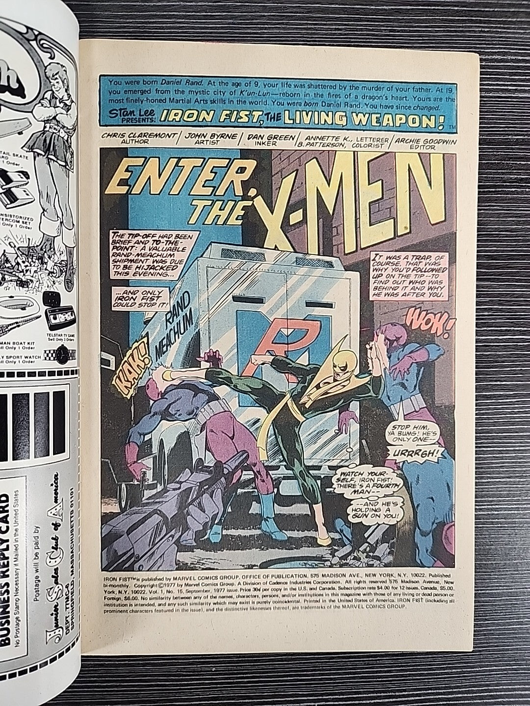 Iron Fist # 15 1st Appearance Bushmaster X-Men Crossover Final Issue 1977 FN/FN+