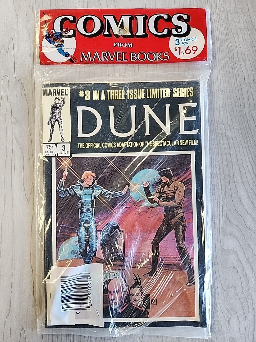 Dune 1-3 Marvel Factory Sealed Comic Book 3 Pack 1 2 & 3 1984 Movie Adaptation