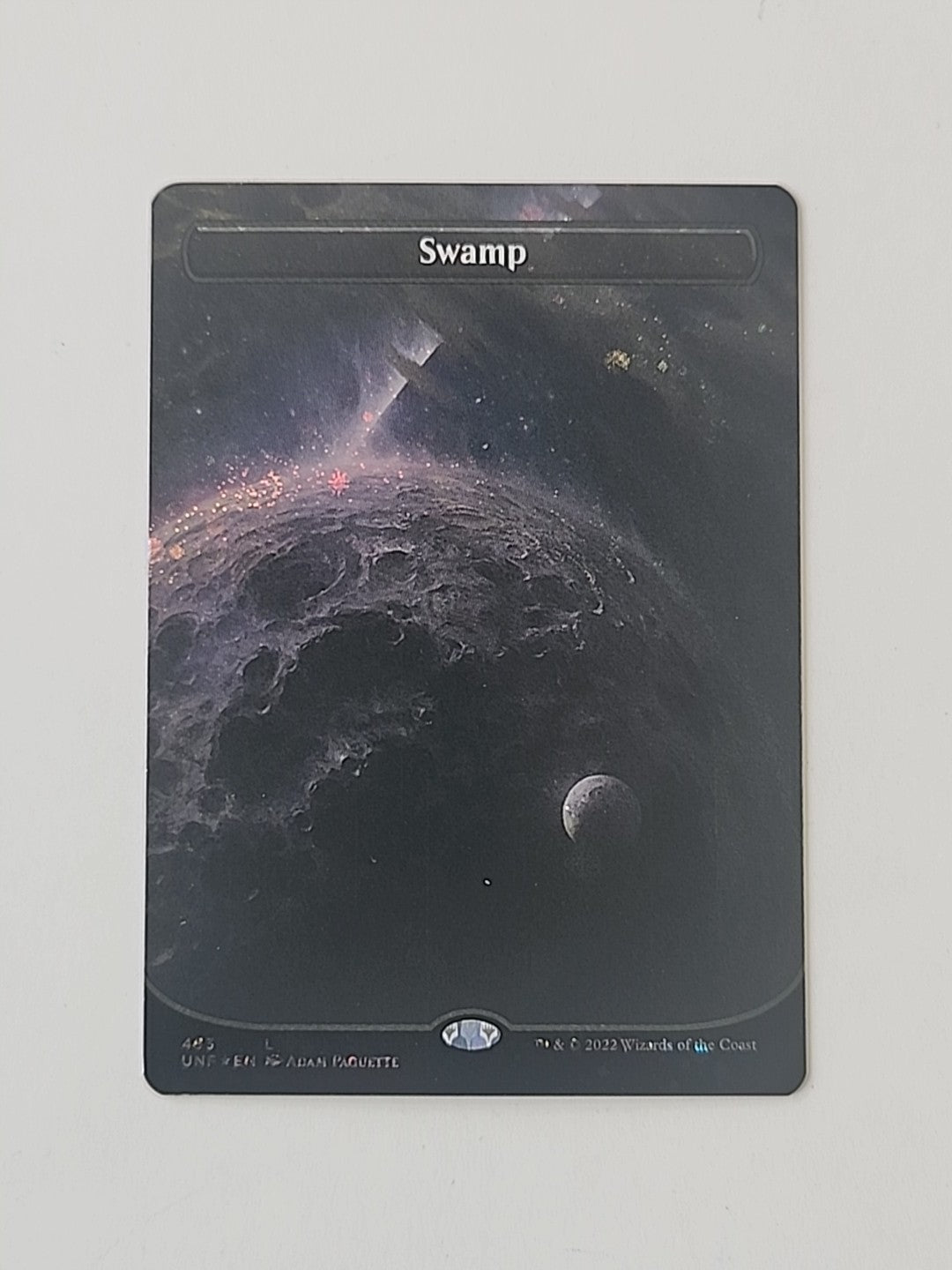 Magic The Gathering Unfinity Swamp Borderless Galaxy Foil MTG