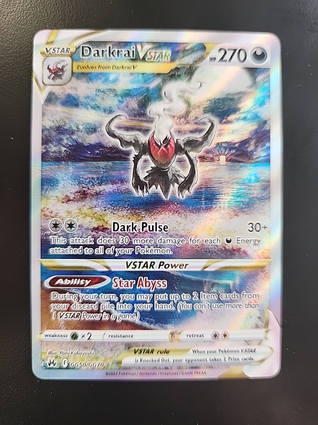 Darkrai VSTAR GG50/GG70 Crown Zenith: Galarian Gallery Holo