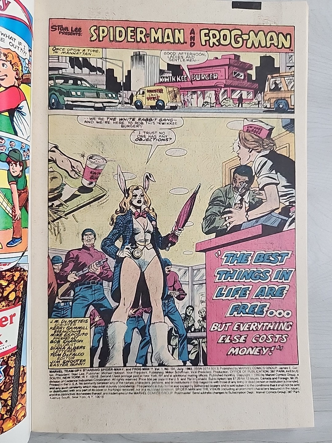 MARVEL TEAM-UP #131 Marvel Comics 1984 1st White Rabbit High Grade Copy