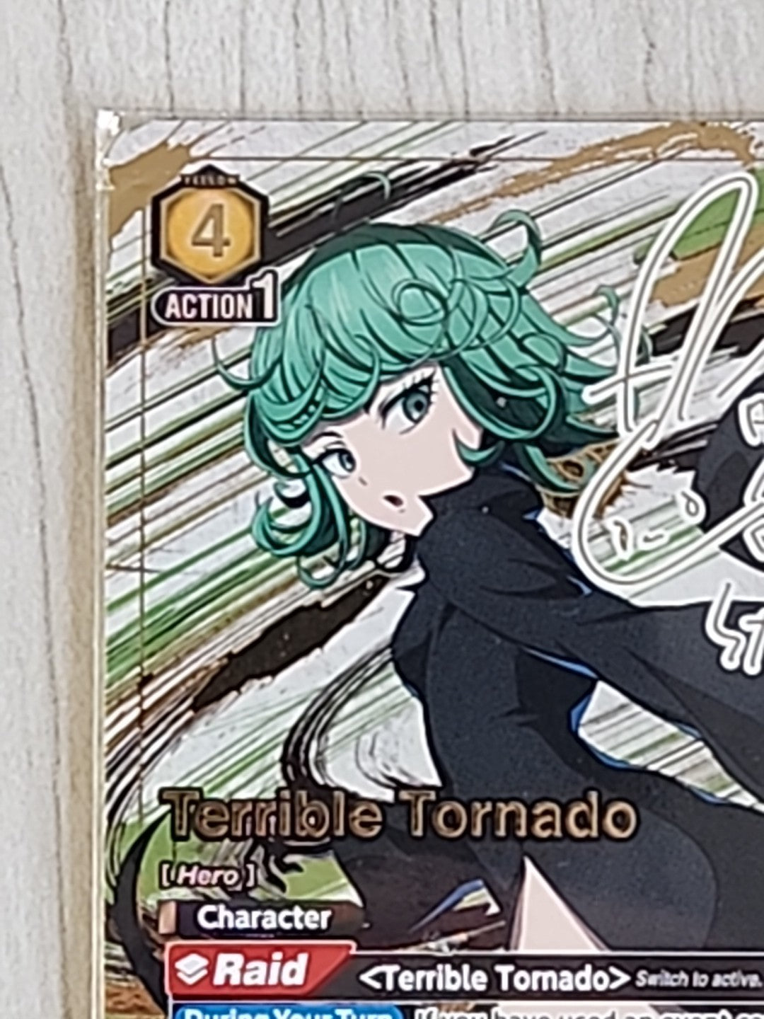 Union Arena Terrible Tornado UE06BT/OPM-1-015 SR** Signed Alt Art Super Rare