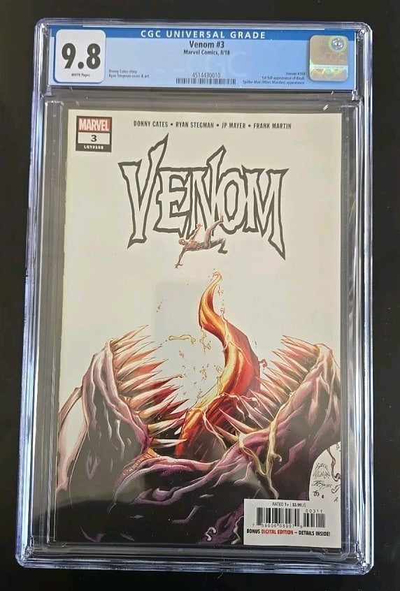 Venom #3 2018 1st Print 1st Appearance of Knull CGC 9.8 🔥