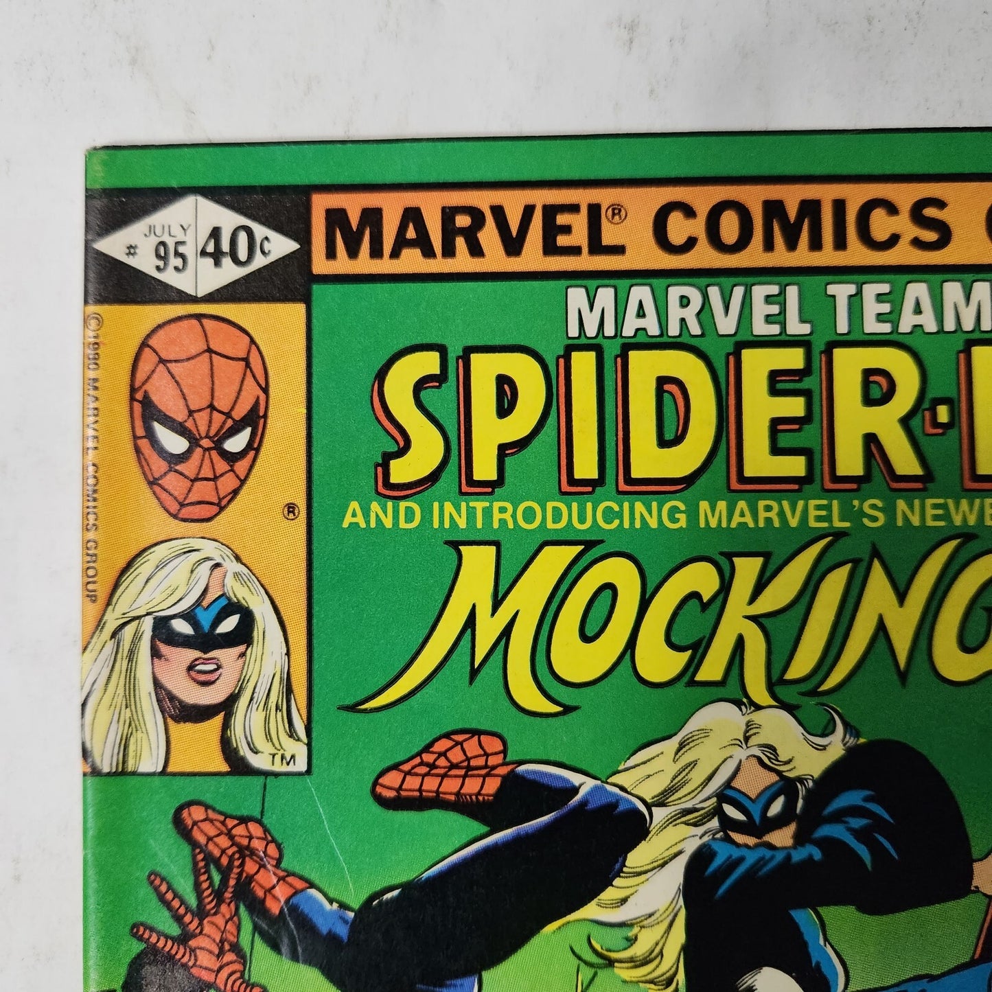 MARVEL TEAM-UP #95 (1980)- 1ST APPEARANCE OF MOCKINGBIRD VF/VF+ KEY