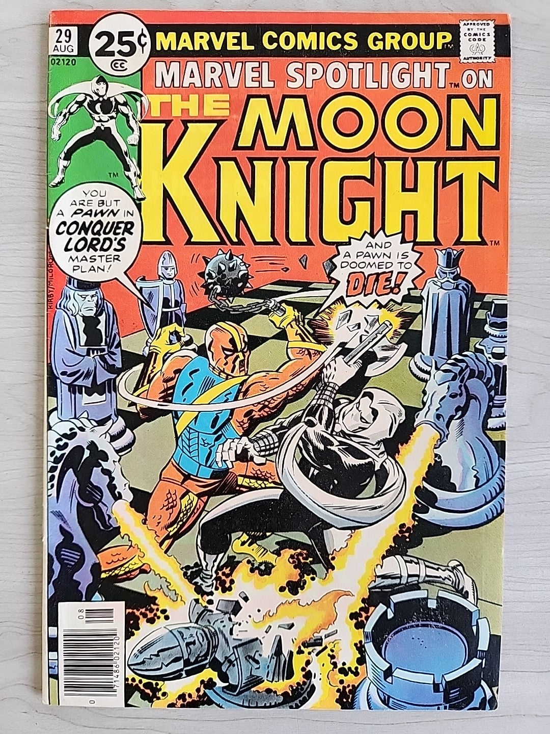 Marvel Spotlight 29 2nd Solo Moon Knight Jack Kirby Cover Marvel Comics 1976 VF