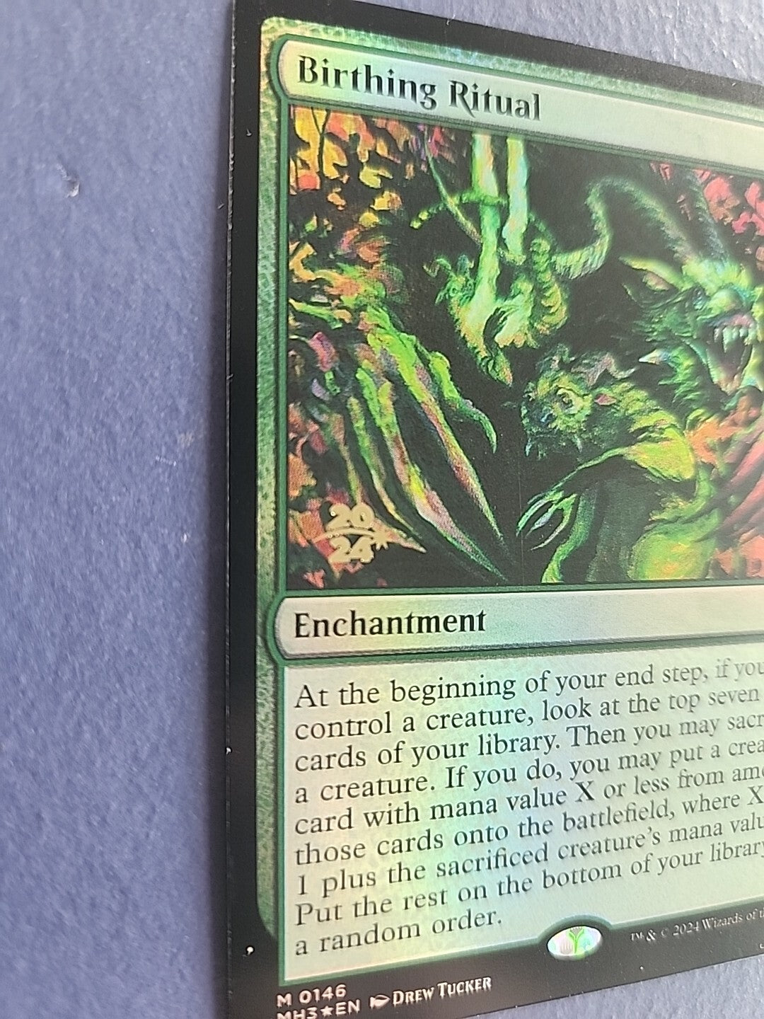 MTG FOIL Birthing Ritual Modern Horizons 3 MH3 Mythic 146 N/NM Prerelease Promo