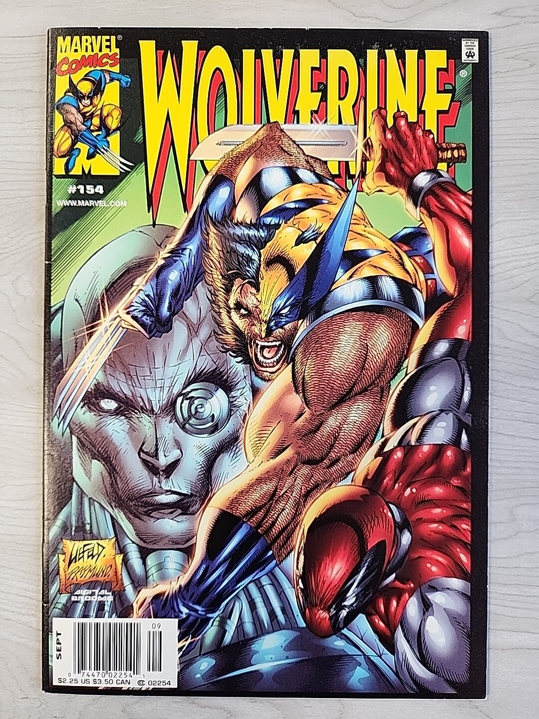 Wolverine #154 VS Deadpool Sept 2000 Rare Newsstand Variant VF Marvel Comics