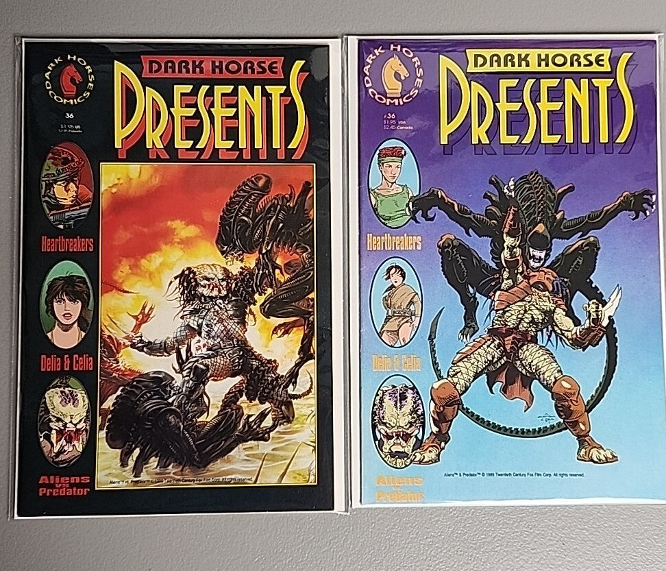 Dark Horse Presents #36 1st Aliens Vs Predator (1990 Dark Horse) Variants A & B