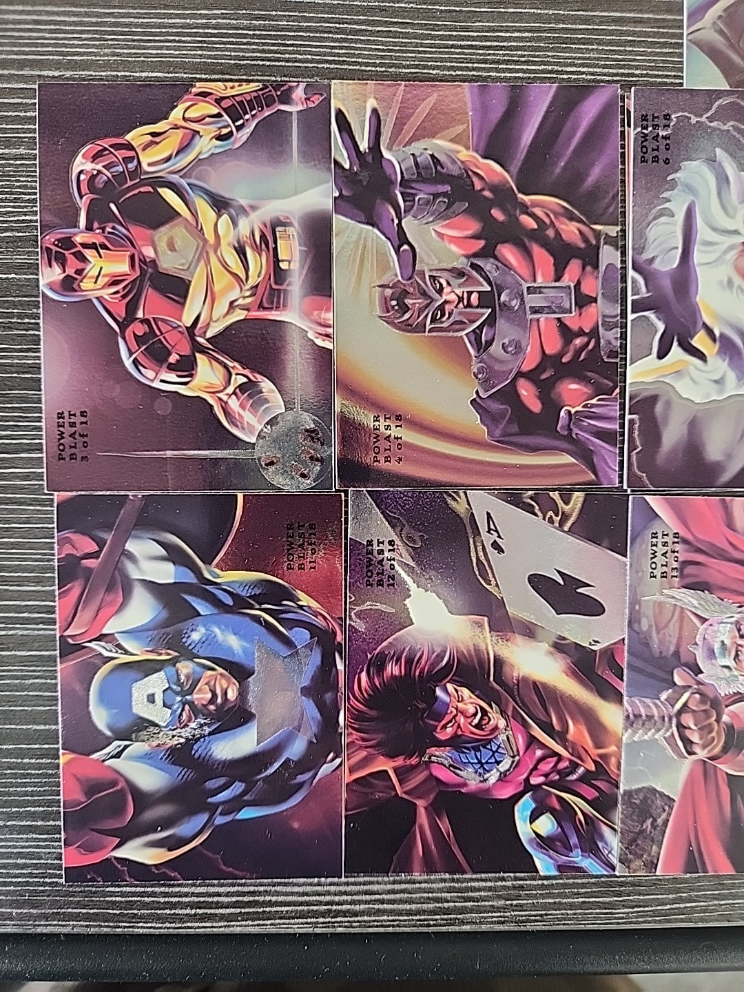 1994 Flair Marvel Complete 150 Card Set & Complete 18 Power Blast Foil Set NMMT