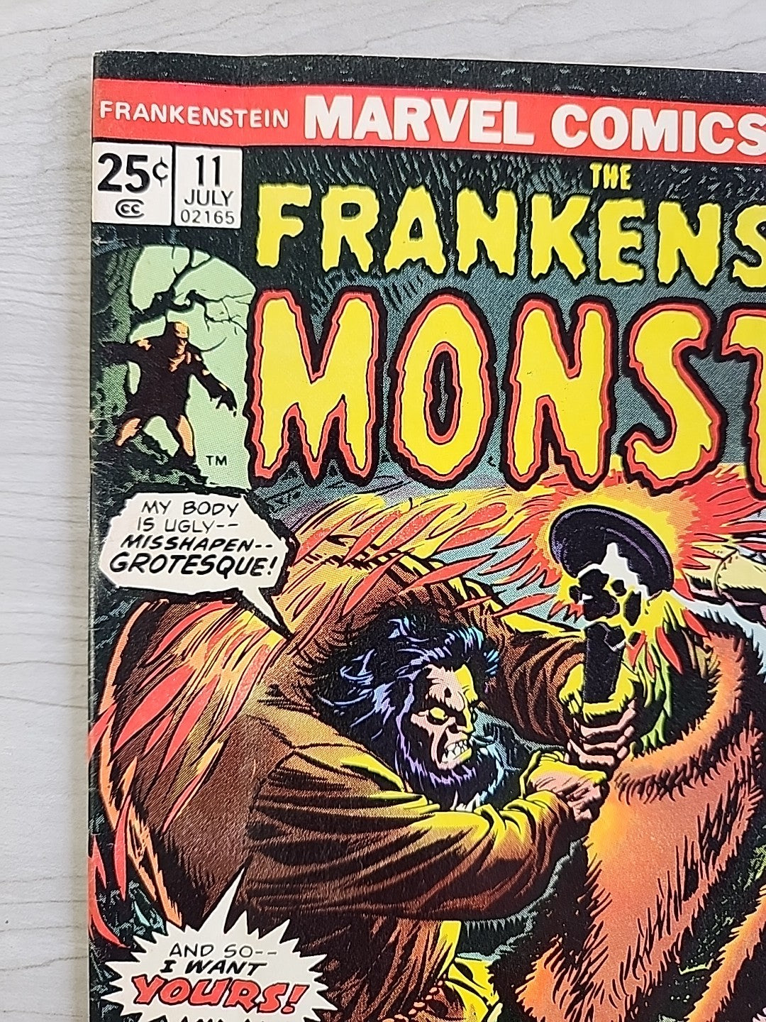 The Frankenstein Monster #11 Marvel Comics 1974 FN/VF Gary Friedrich
