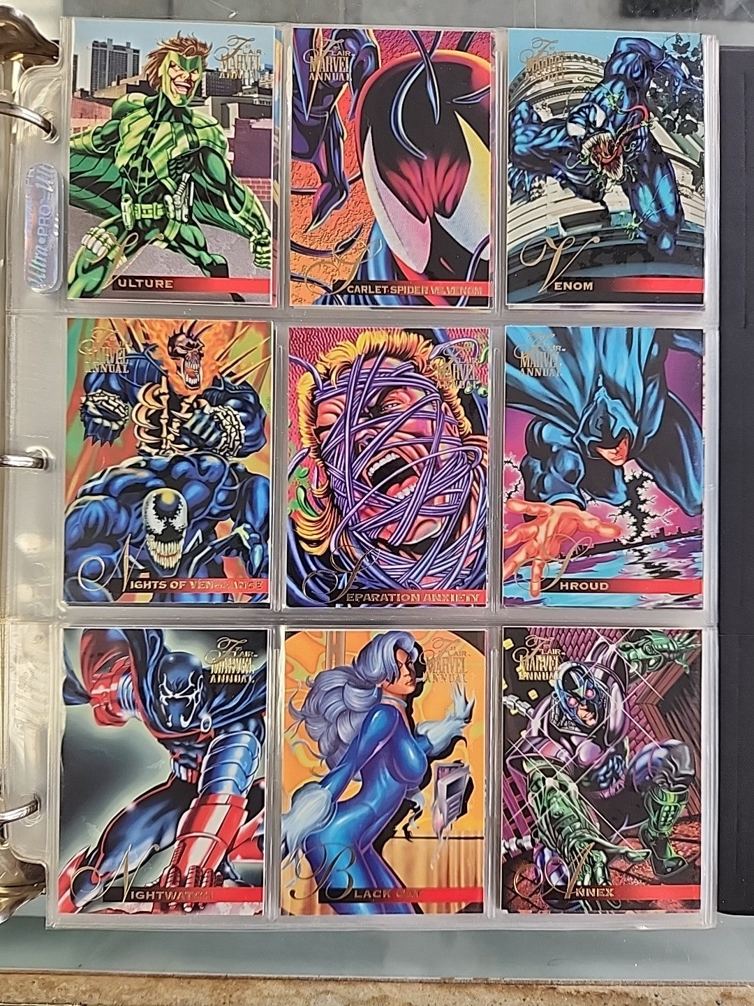1995 Flair Marvel Annual: Complete Set /w Inserts 200 Cards NM