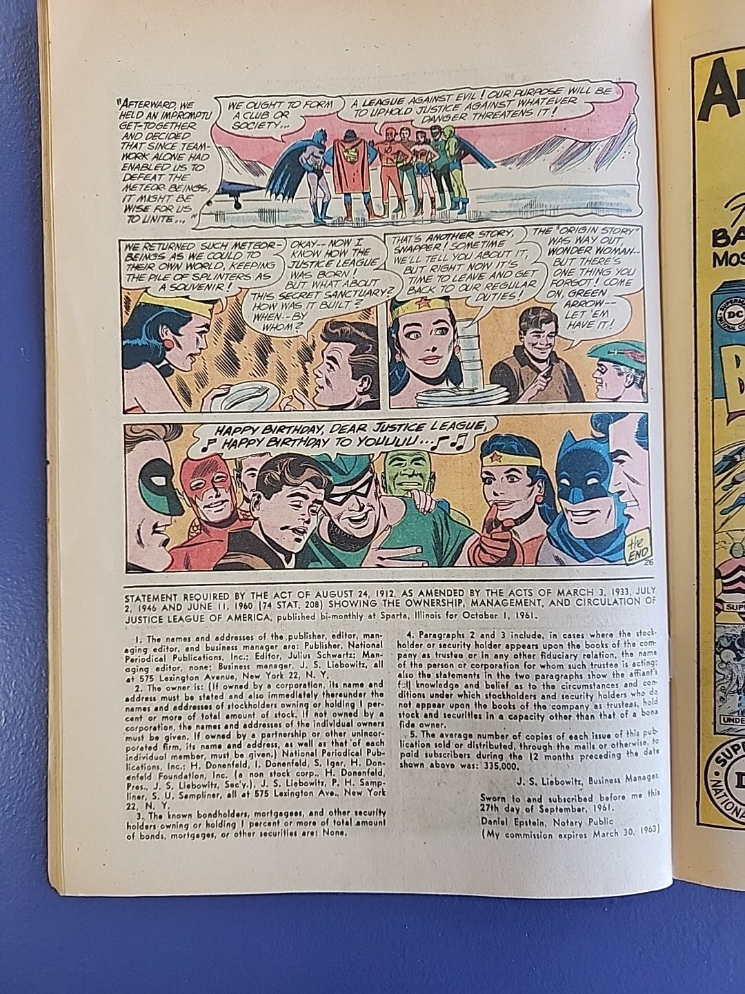 Justice League of America #9 VG/FN 1962 Justice League Origin DC Comics