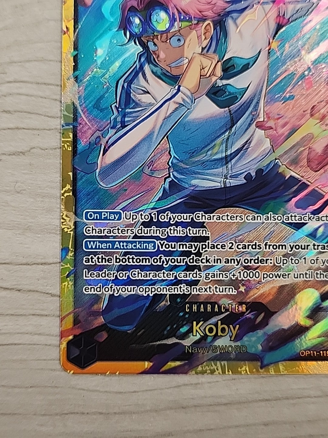 Koby OP11-119 SEC A Fist of Divine Speed ONE PIECE Card Game English