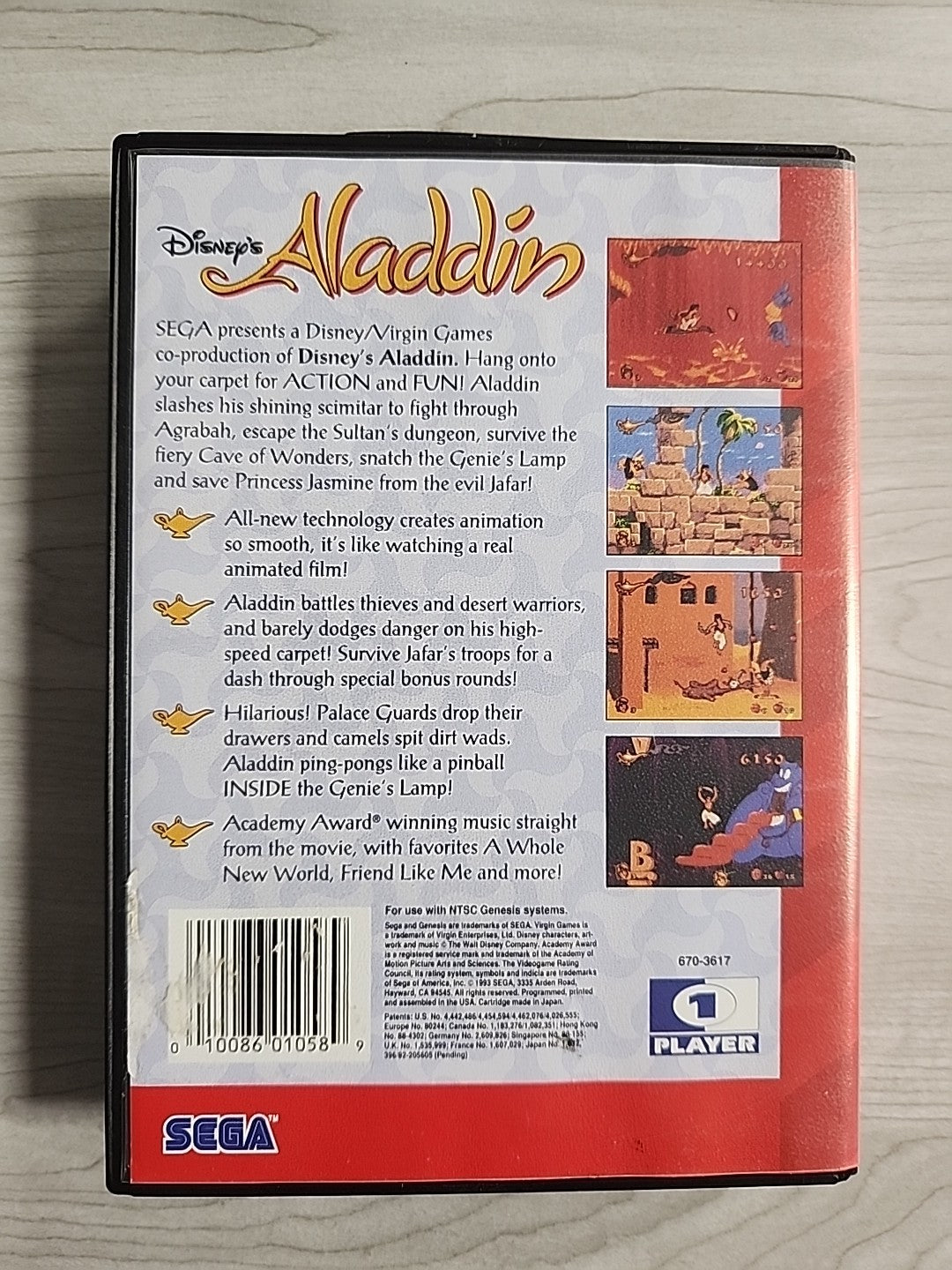 Disney's Aladdin (Sega Genesis, 1993) CIB Complete TESTED
