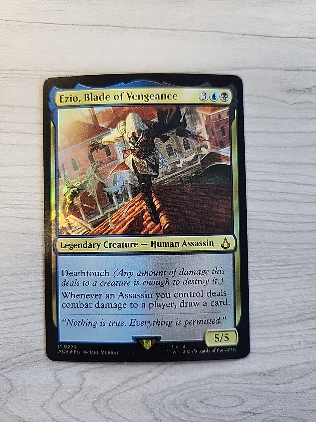 MTG Ezio, Blade of Vengeance Universes Beyond: Assassin's Creed NM FOIL Magic