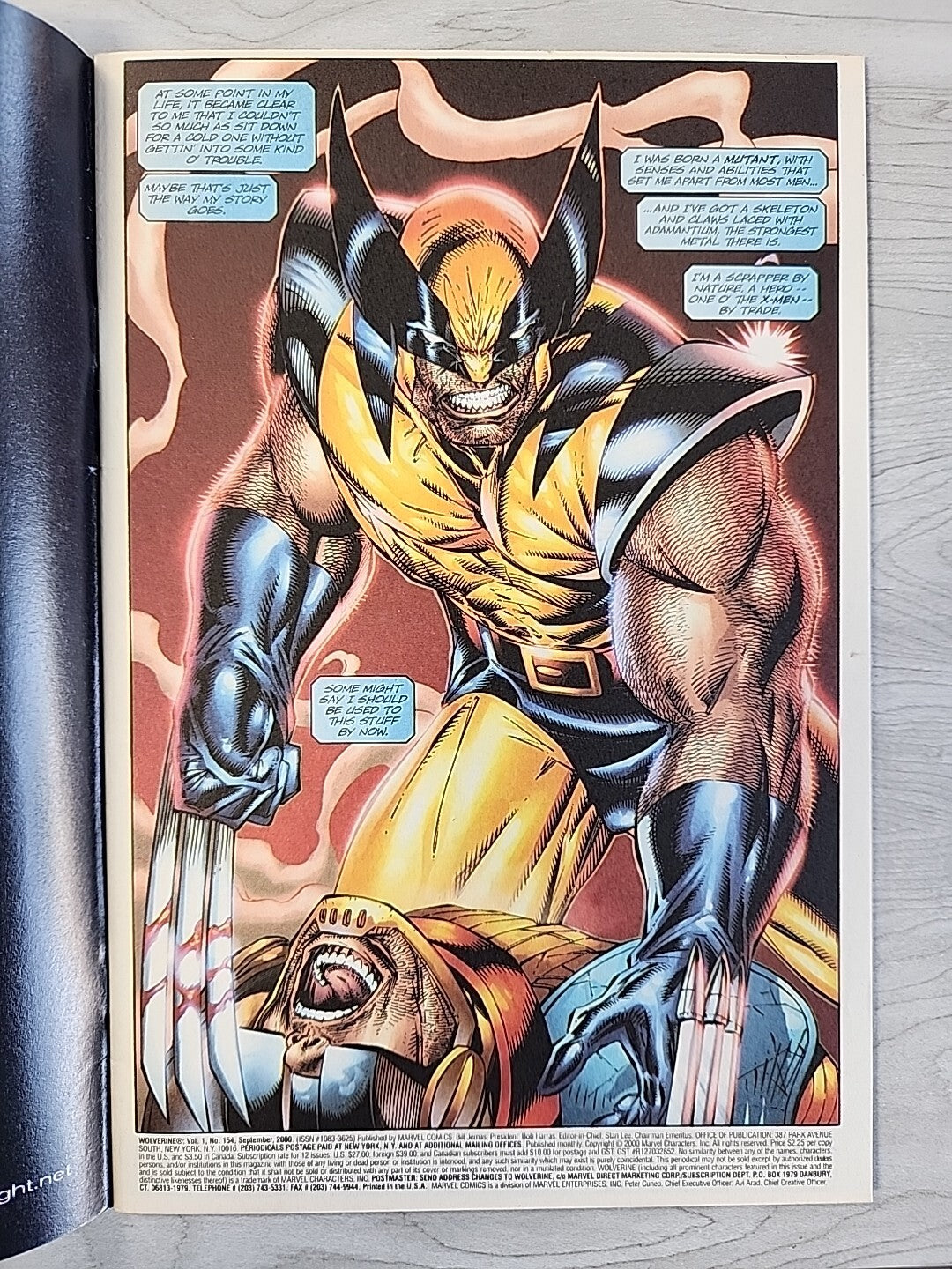 Wolverine #154 VS Deadpool Sept 2000 Rare Newsstand Variant VF Marvel Comics
