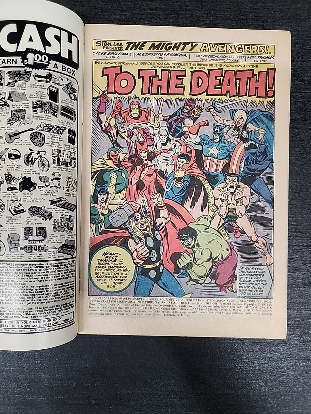 Avengers #118 Marvel Comics Sept 1973 Vintage Bronze Age VF