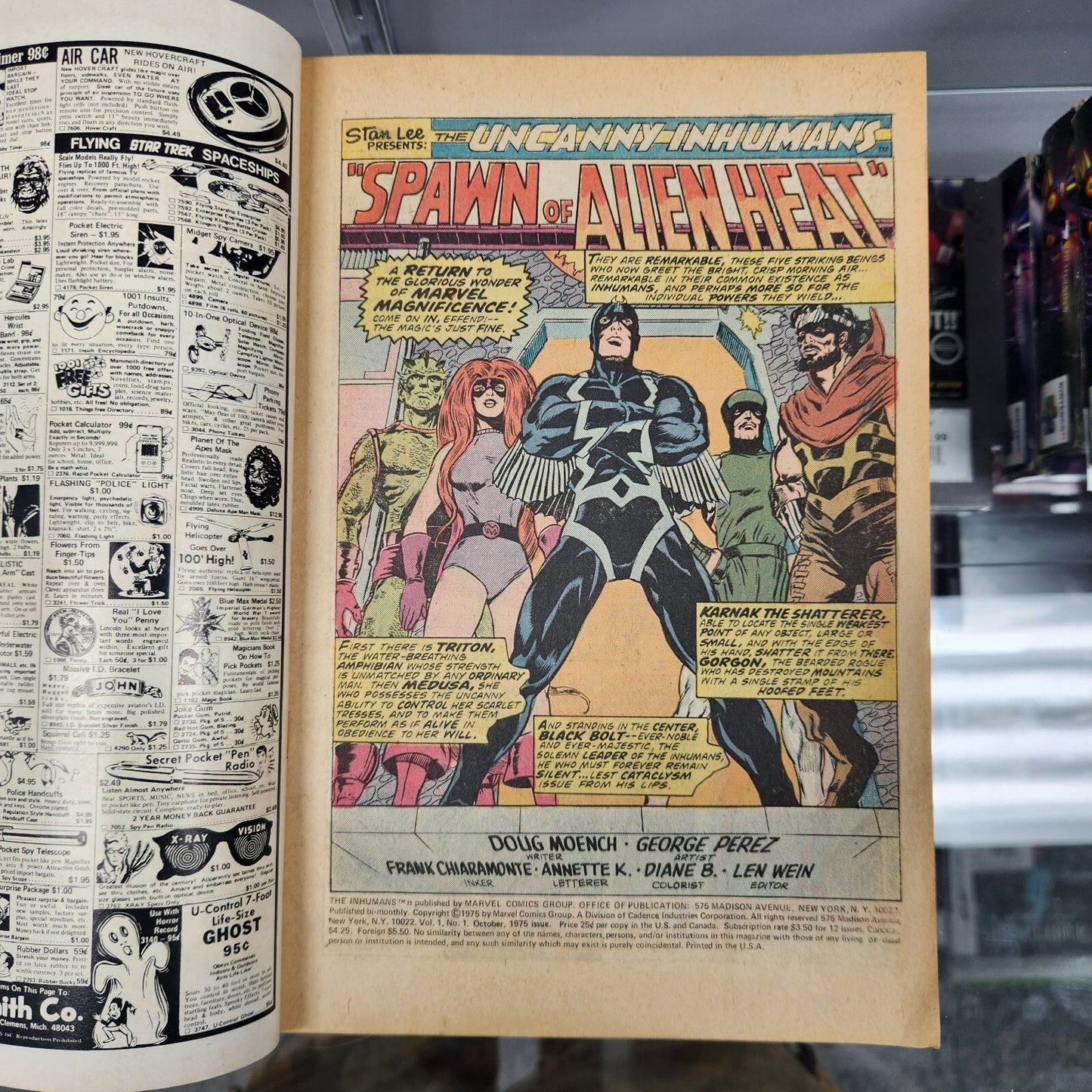 INHUMANS # 1 MARVEL COMICS October 1975 GEORGE PEREZ art 1st SOLO SERIES