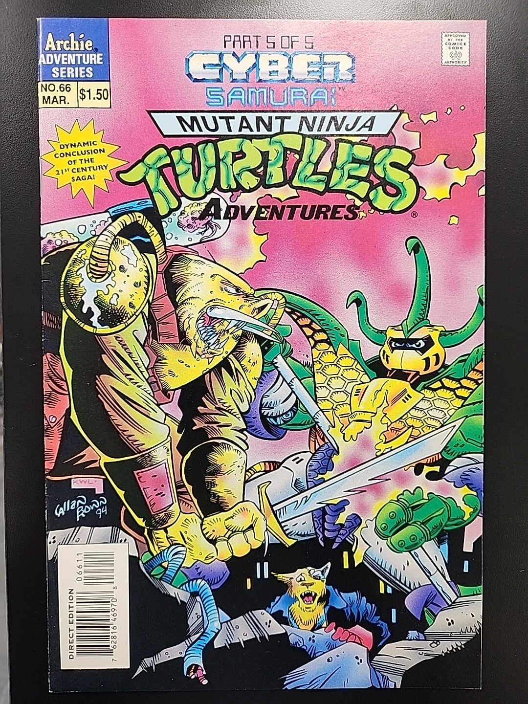 Teenage Mutant Ninja Turtles Adventures TMNT # 66 1995 Cyber Samurai Pt 5