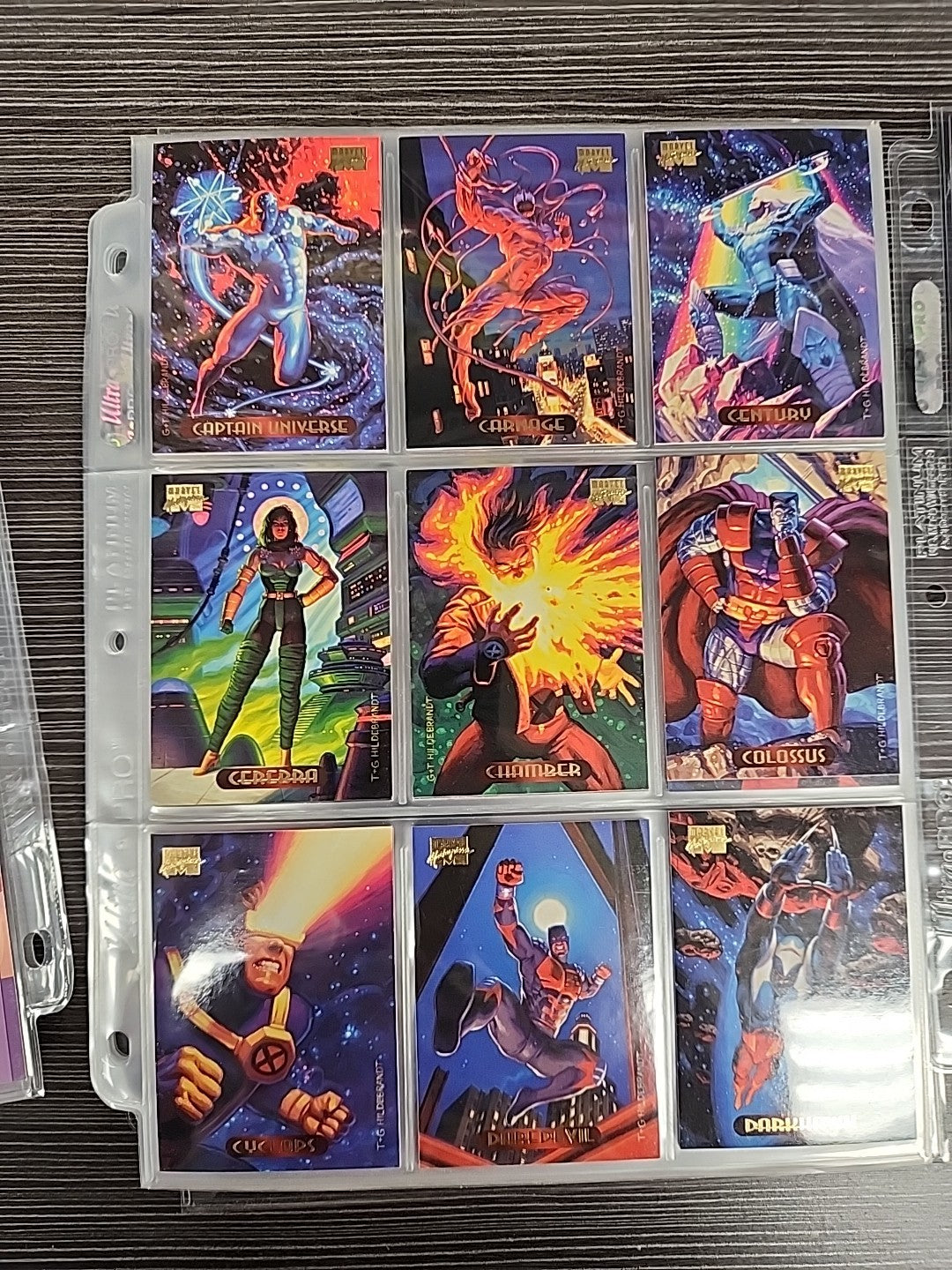 1994 Marvel Masterpieces Base Set Powerblast Silver Holofoil Plus Signature 293