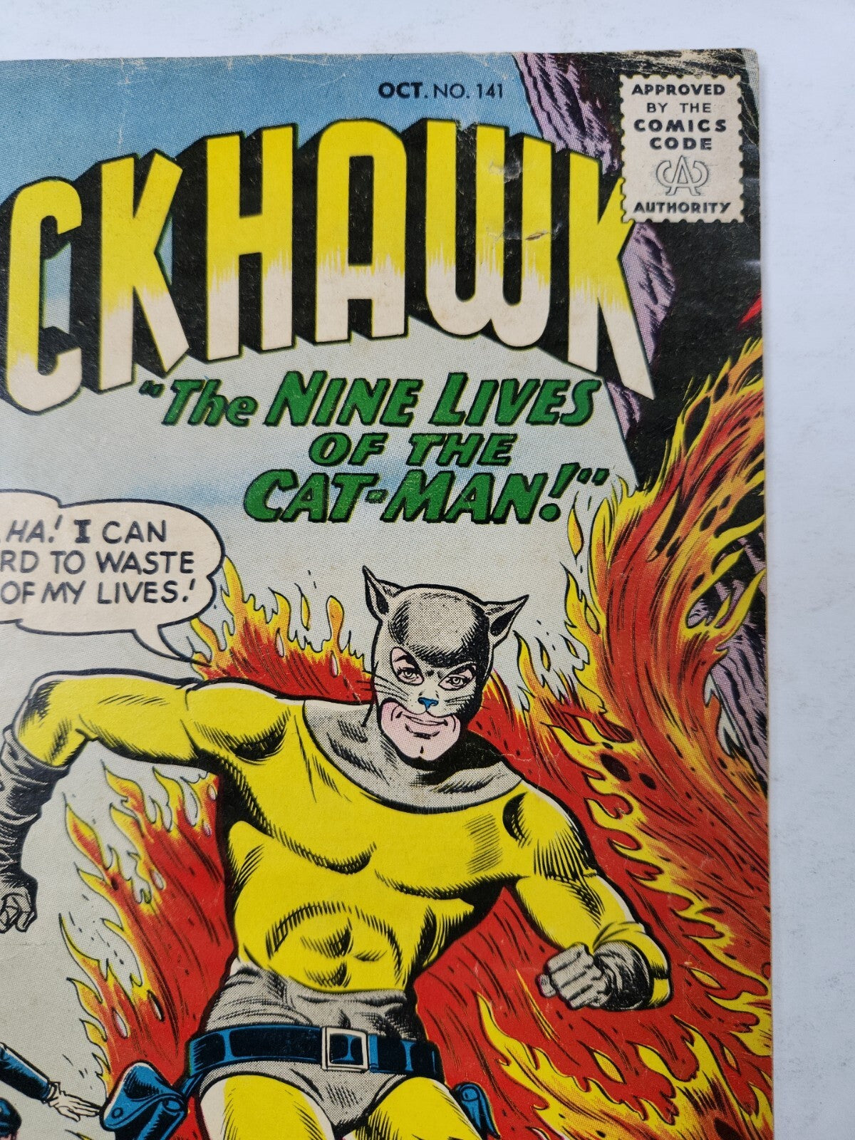 Blackhawk #141, 1st Silver Age Cat-Man, VG- 3.5 OWW Pages