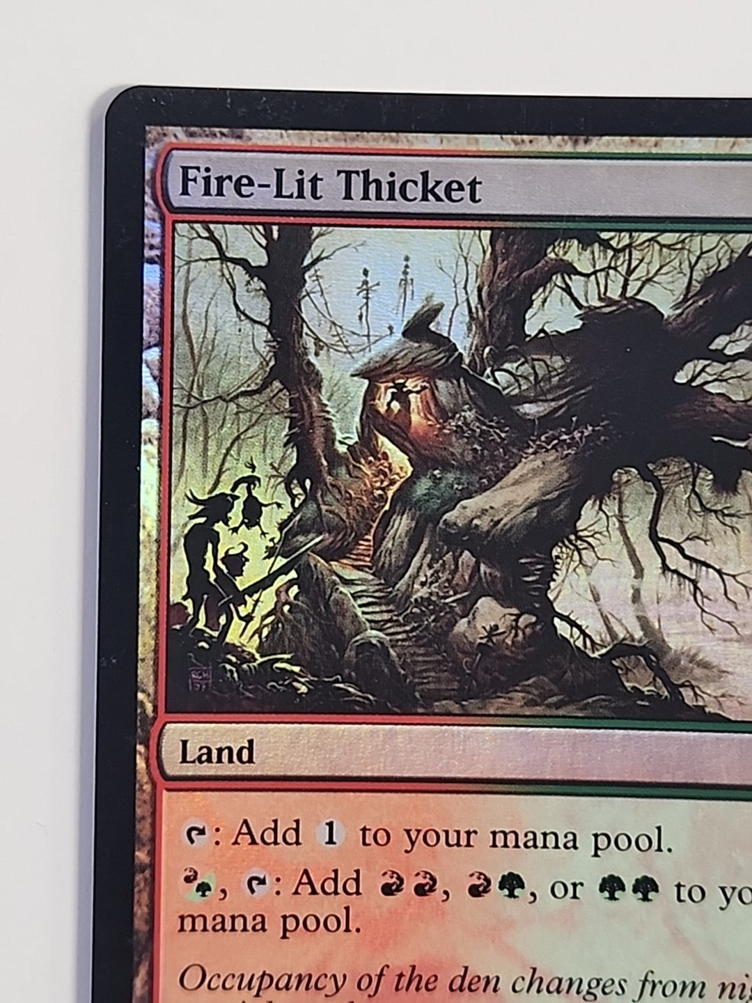 MTG Fire-Lit Thicket Shadowmoor Foil 271 English Magic the Gathering
