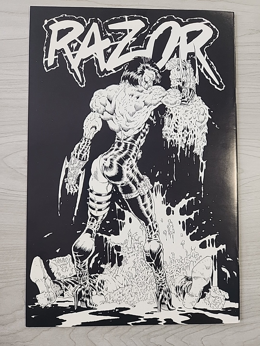 Razor Annual #1 (1993) Signed Everette Hartsoe 1st Shi