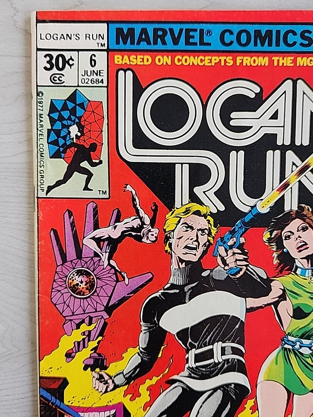 Logan's Run Vol. 1 #6 June 1977 Newsstand Bronze Age Marvel Comics FN+