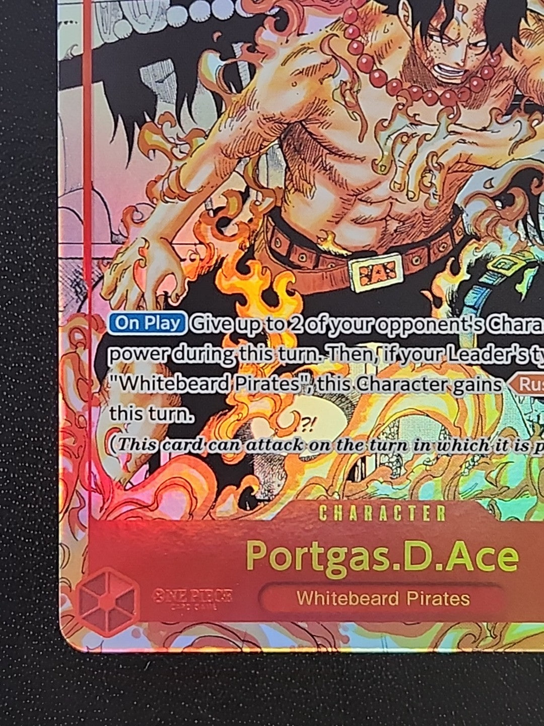 One Piece Portgas.D.Ace OP02-013 Parallel Manga Rare Alt Art English - NM/M