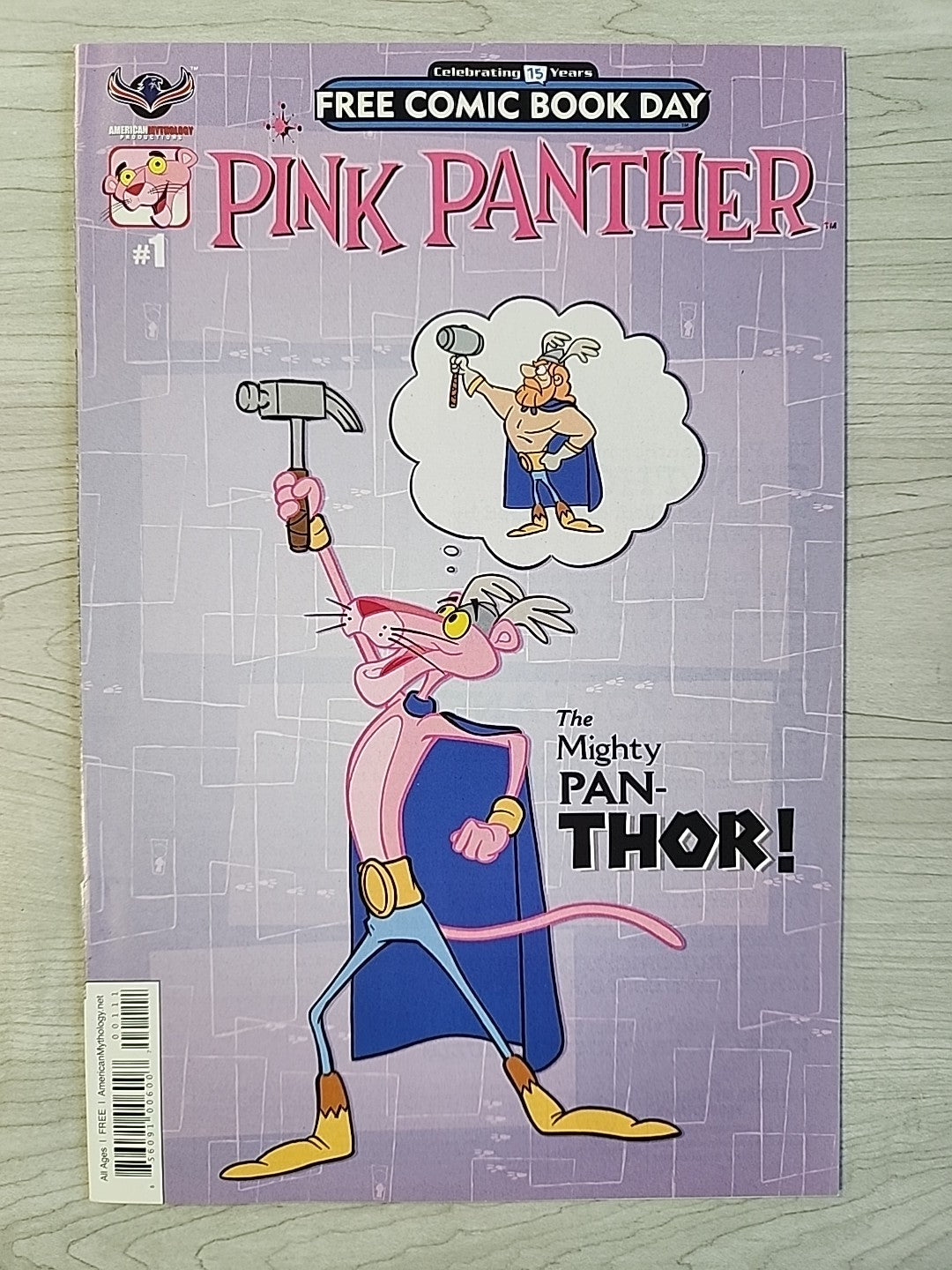 Pink Panther American Mythology Productions #1 & FCBD Lot of 3 Comics 2016