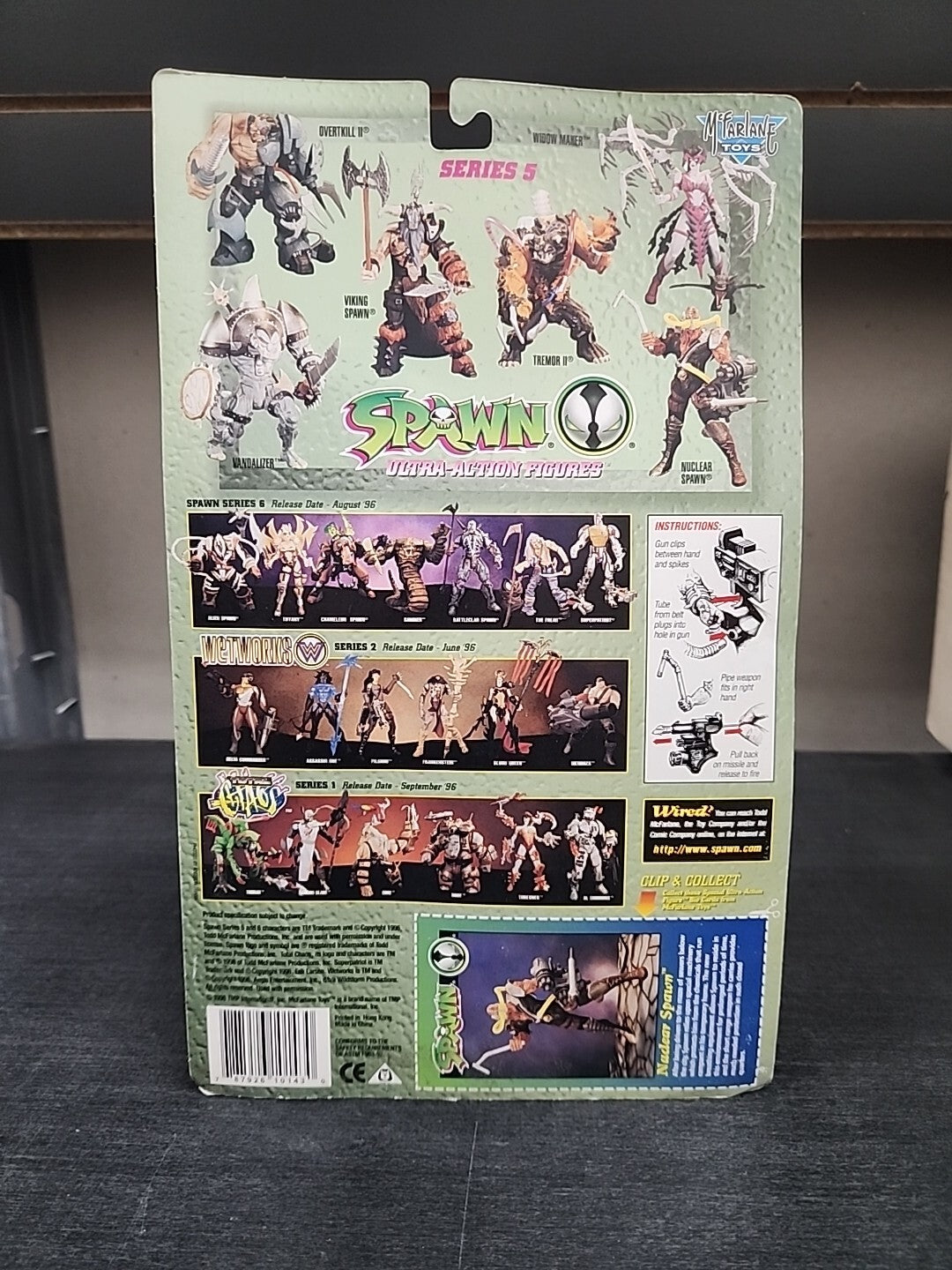 1996 Todd McFarlane's Nuclear Spawn Ultra Action Figure Series 5 On Card