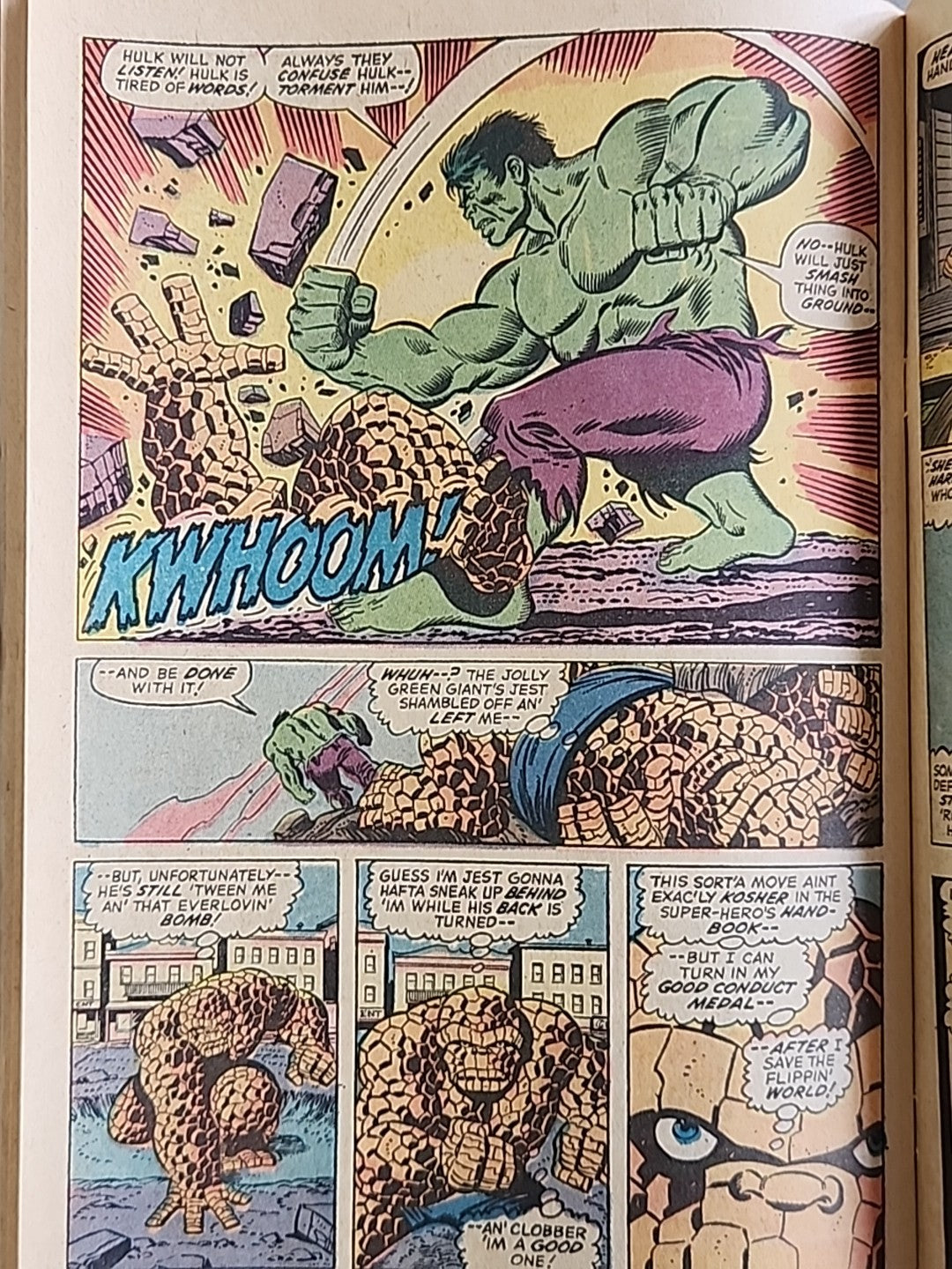 Marvel Feature 11 Thing vs. Hulk Marvel Comics 1973 Bronze Age Key 1st Solo App