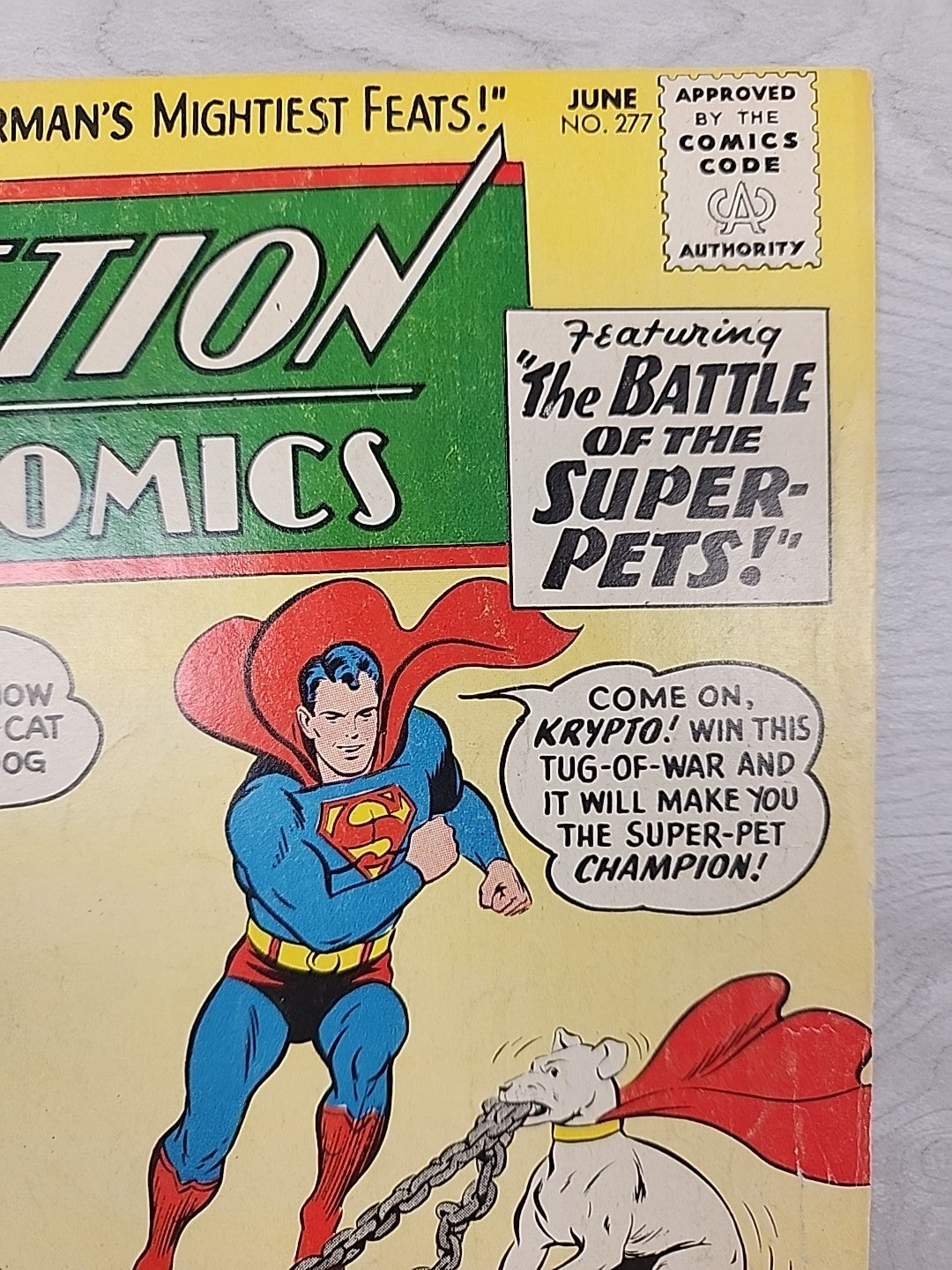ACTION COMICS #277 1961 VG/FN SUPERGIRL "The Battle Of The Super-Pets" SUPERMAN