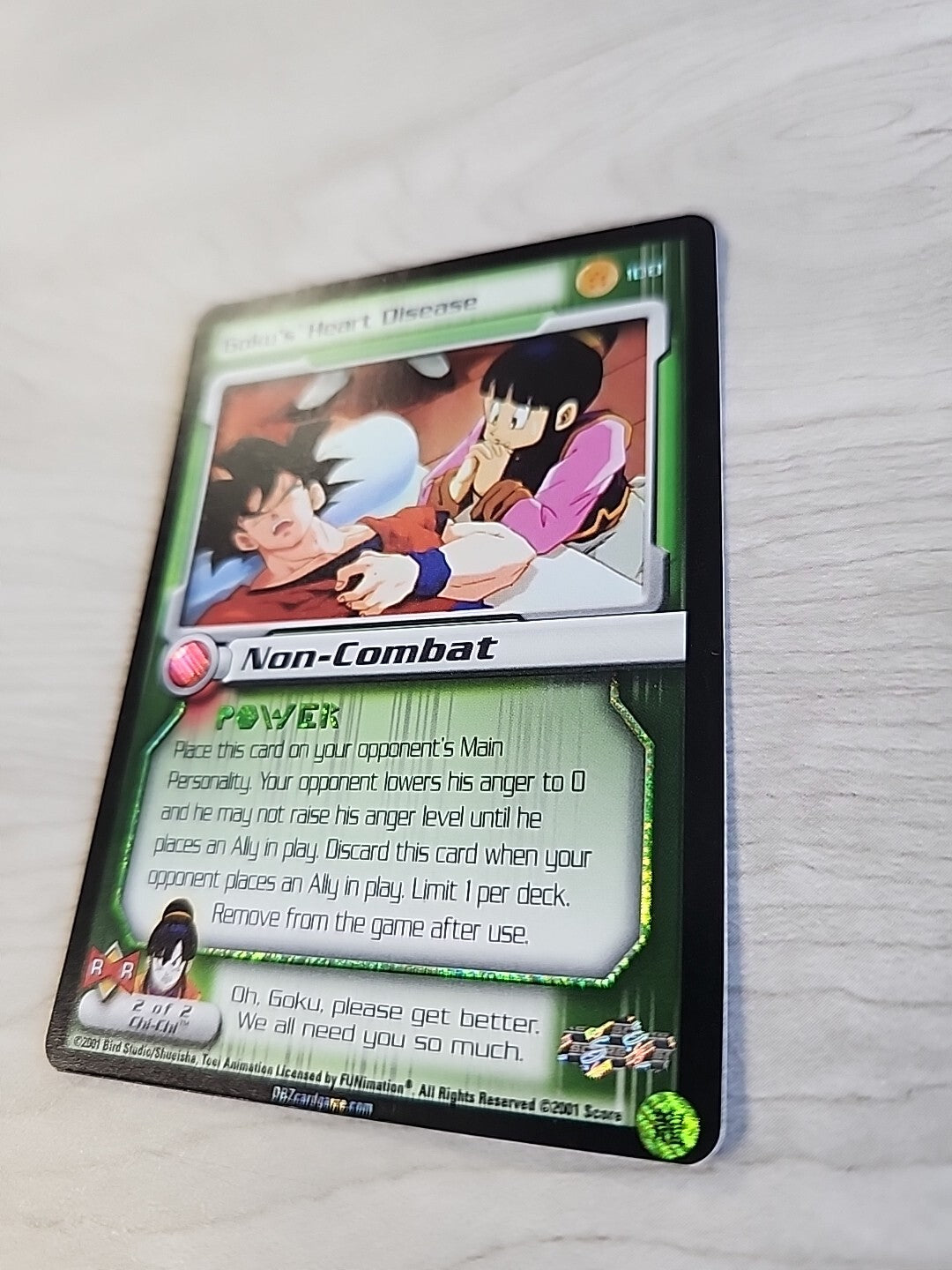DBZ Dragon Ball Z FOIL Goku's Heart Disease 100 CCG Limited Android Saga LP/NM