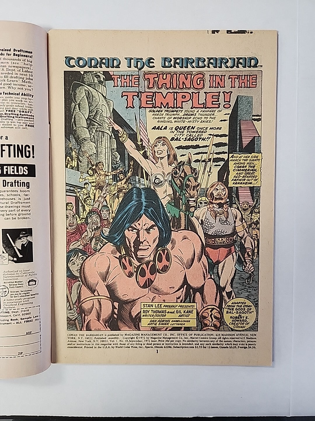 Conan the Barbarian #18 (Marvel, 1971) Gil Kane Art VG/FN