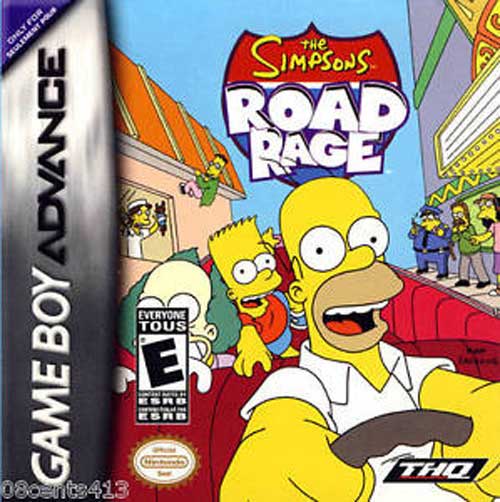 GBA SIMPSONS ROAD RAGE