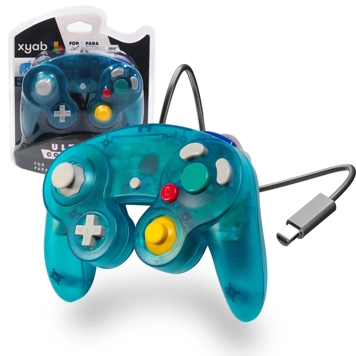 GC GAMECUBE/WII ICE BLUE CONTROLLER