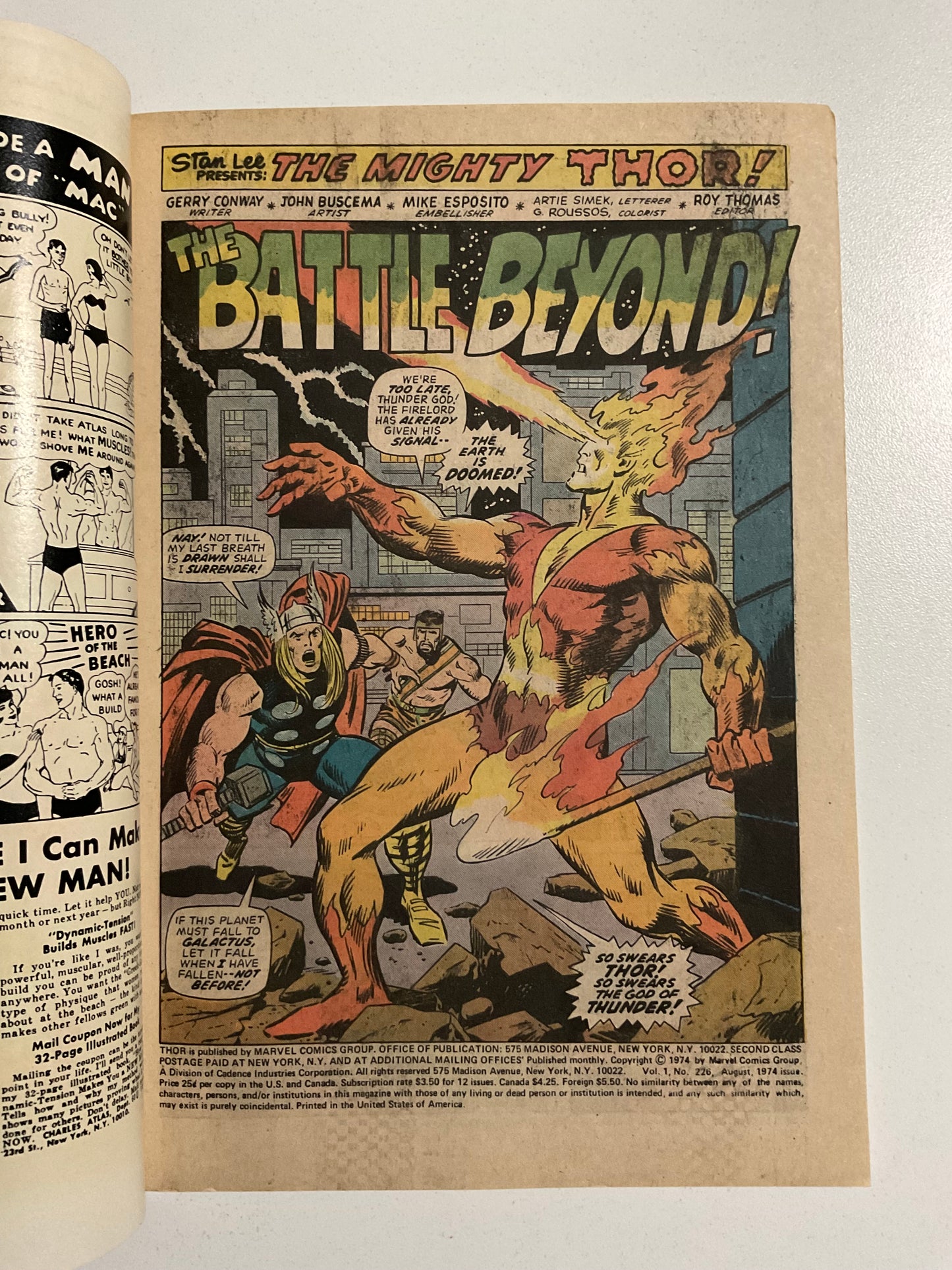 Thor (1966) #226 VF- 2nd Firelord, Galactus Cover by Romita, SR MVS Intact #58 Mandarin