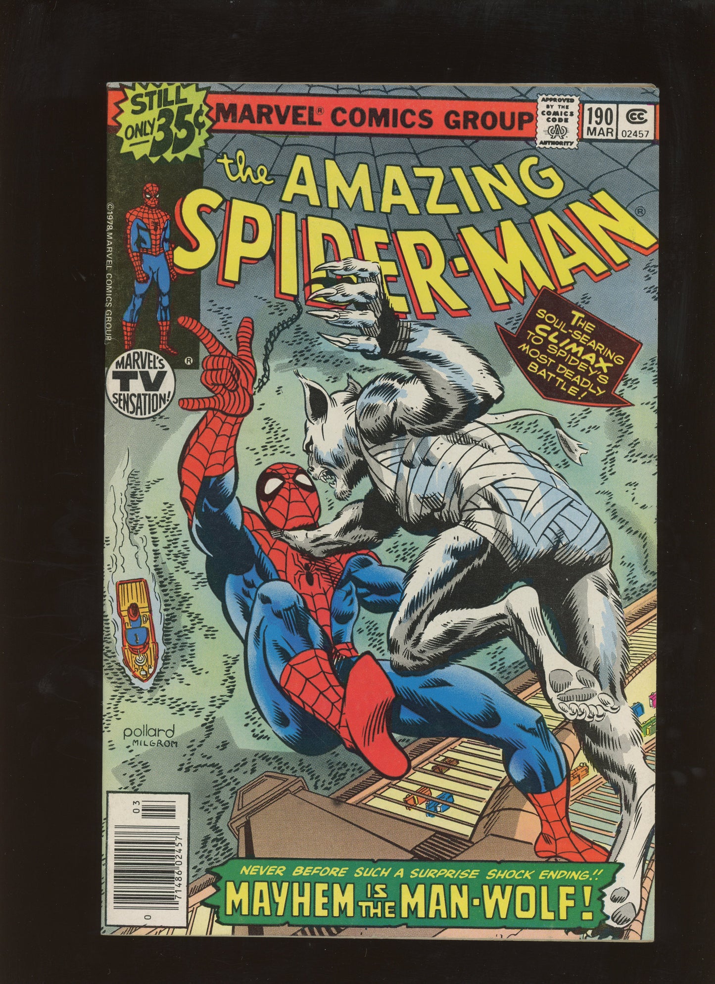 Amazing Spider-Man #190 VF/NM Vs Man-Wolf