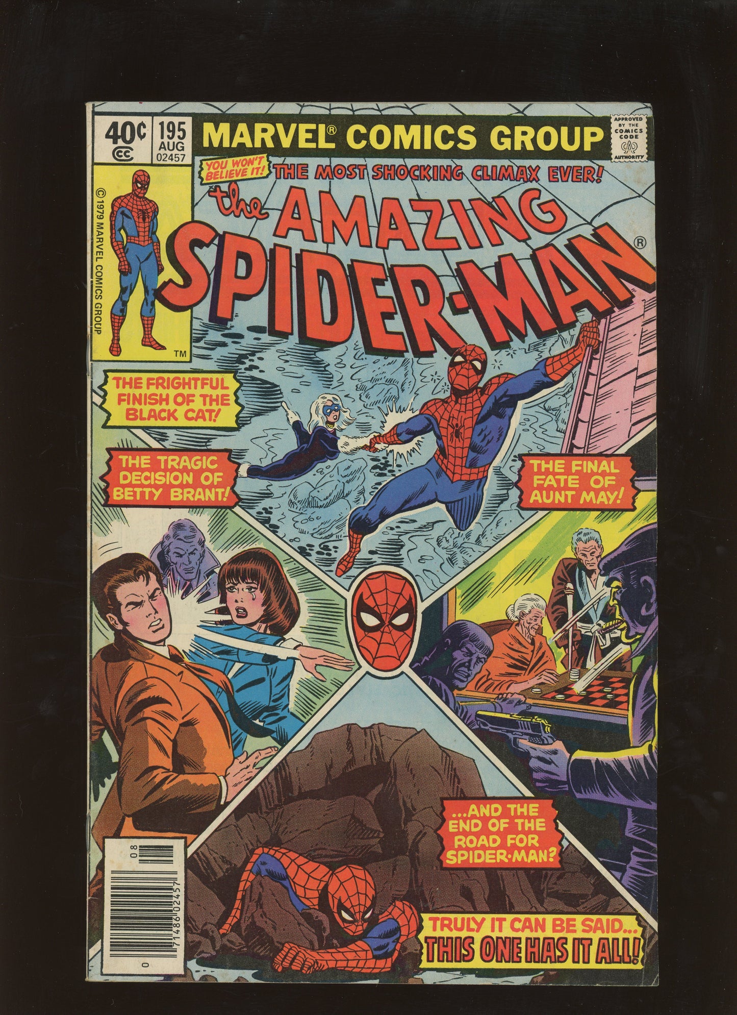 Amazing Spider-Man #195 FN/FN+ Black Cat!