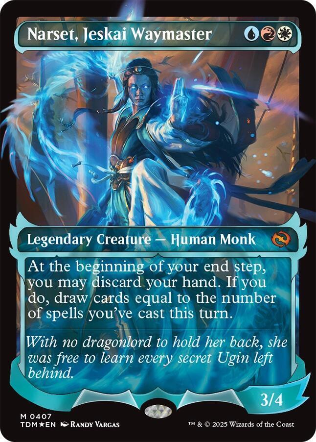 MTG Narset, Jeskai Waymaster (Showcase) Tarkir: Dragonstorm Foil NM In Hand
