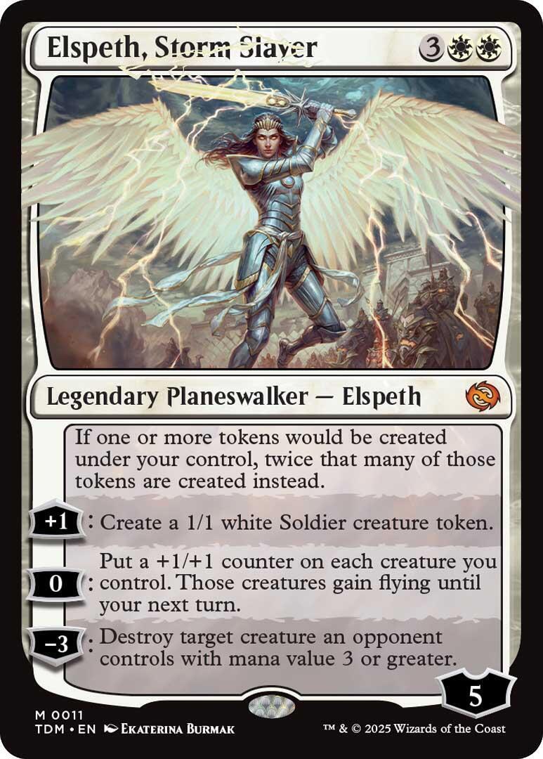 MTG Elspeth, Storm Slayer Tarkir: Dragonstorm Regular Mythic 11 English NM