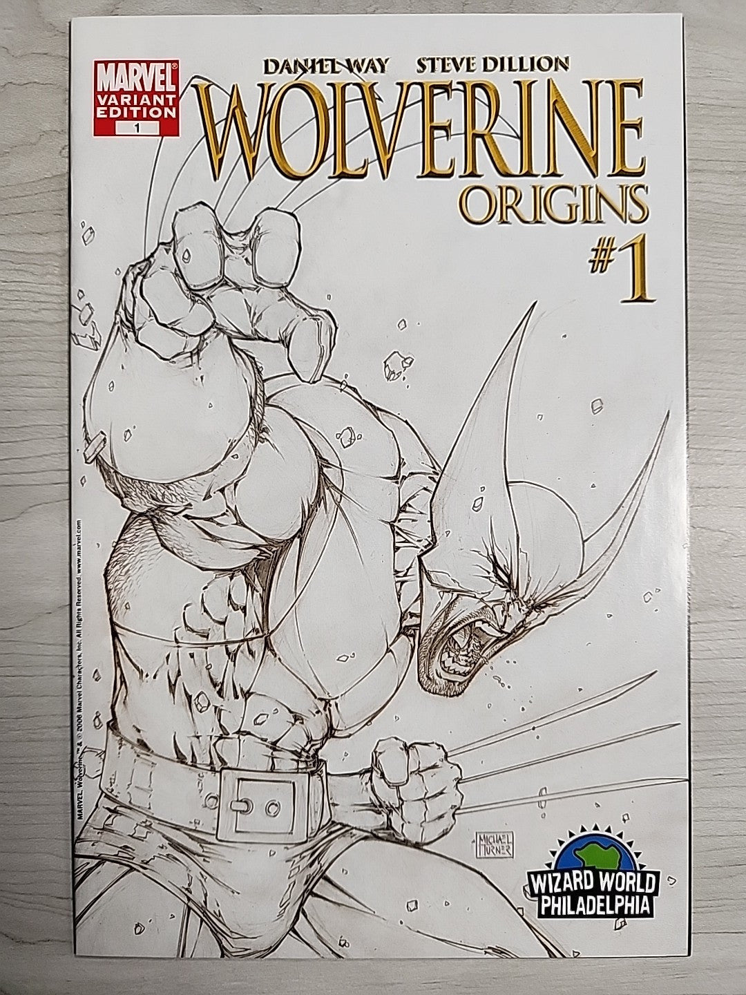 Wolverine Origins #1 Turner Sketch Cover Marvel Comics 2006 Wizard Philadelphia
