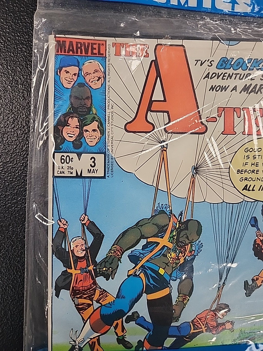MARVEL COMICS THE A - TEAM 3 COMIC BOOKS ORIGINAL PLASTIC 1984 MINT Sealed