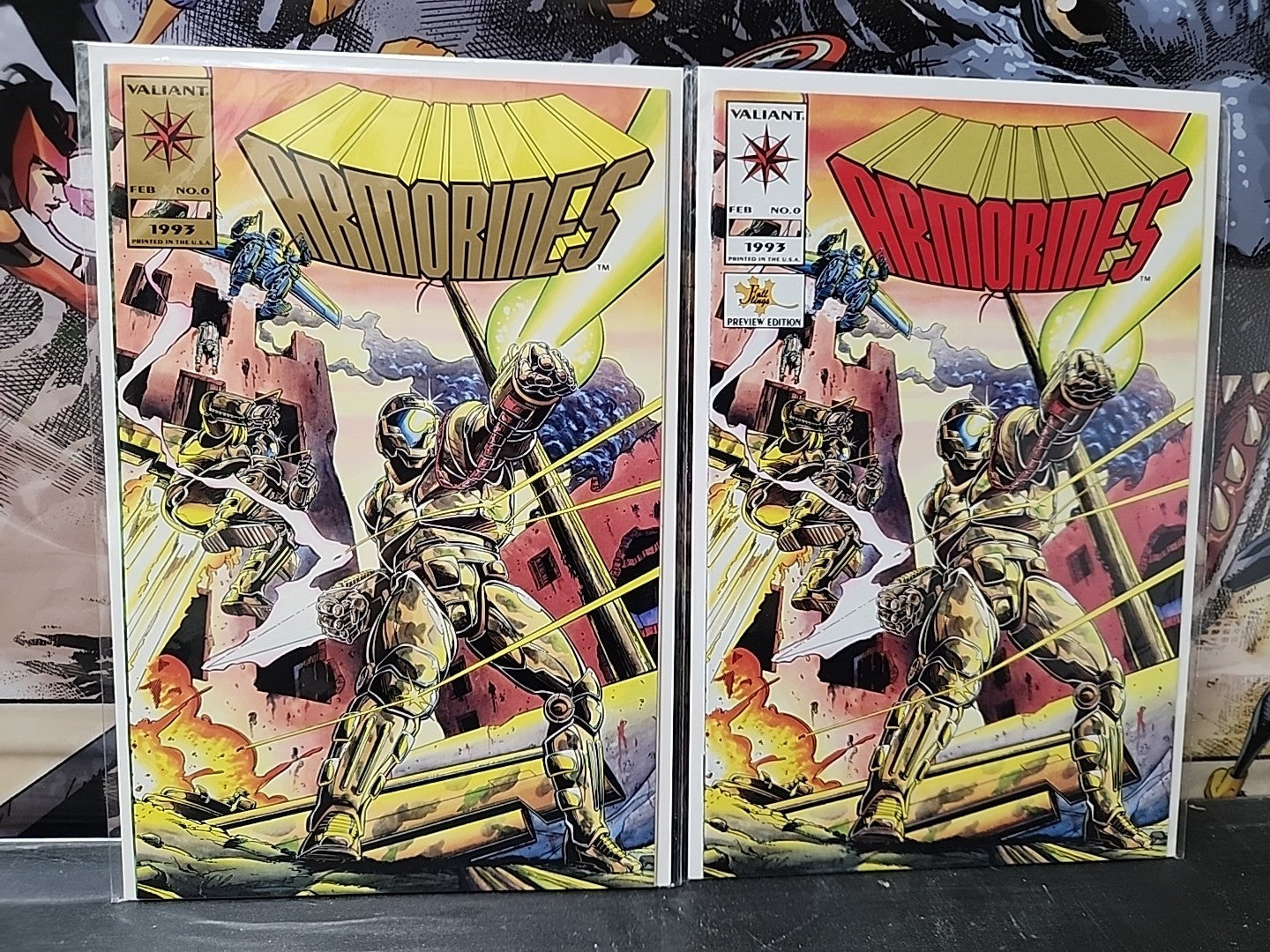 Armorines #0 Gold Variant And Preview Edition Valiant Comics 1994 VF/NM