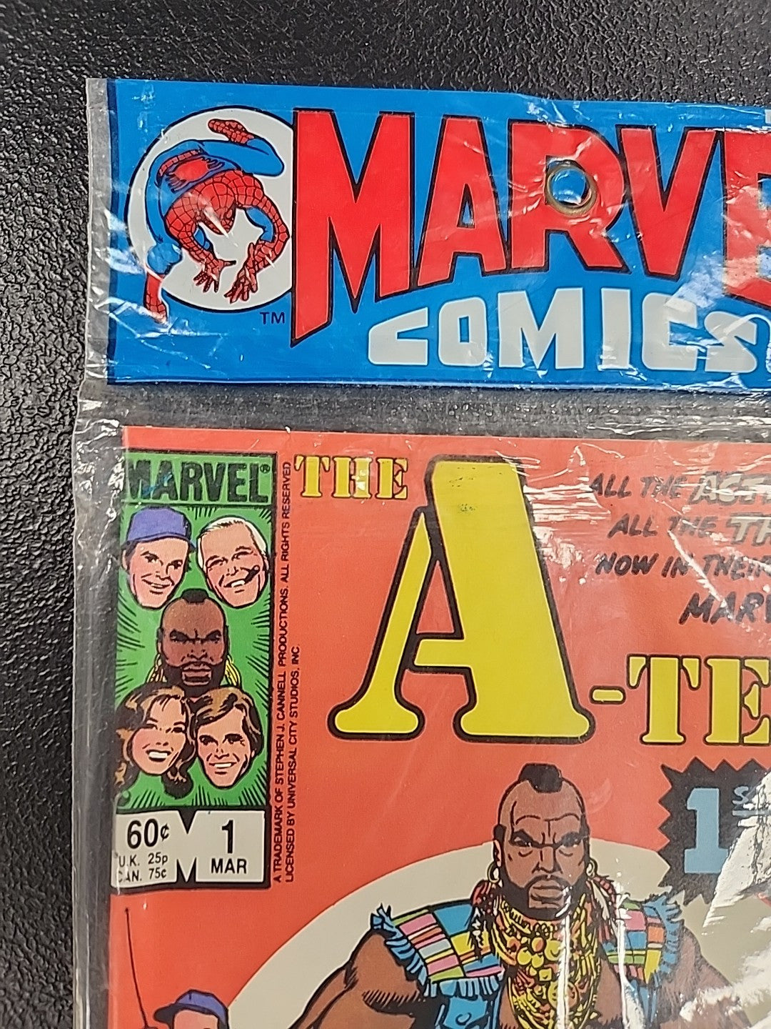 MARVEL COMICS THE A - TEAM 3 COMIC BOOKS ORIGINAL PLASTIC 1984 MINT Sealed