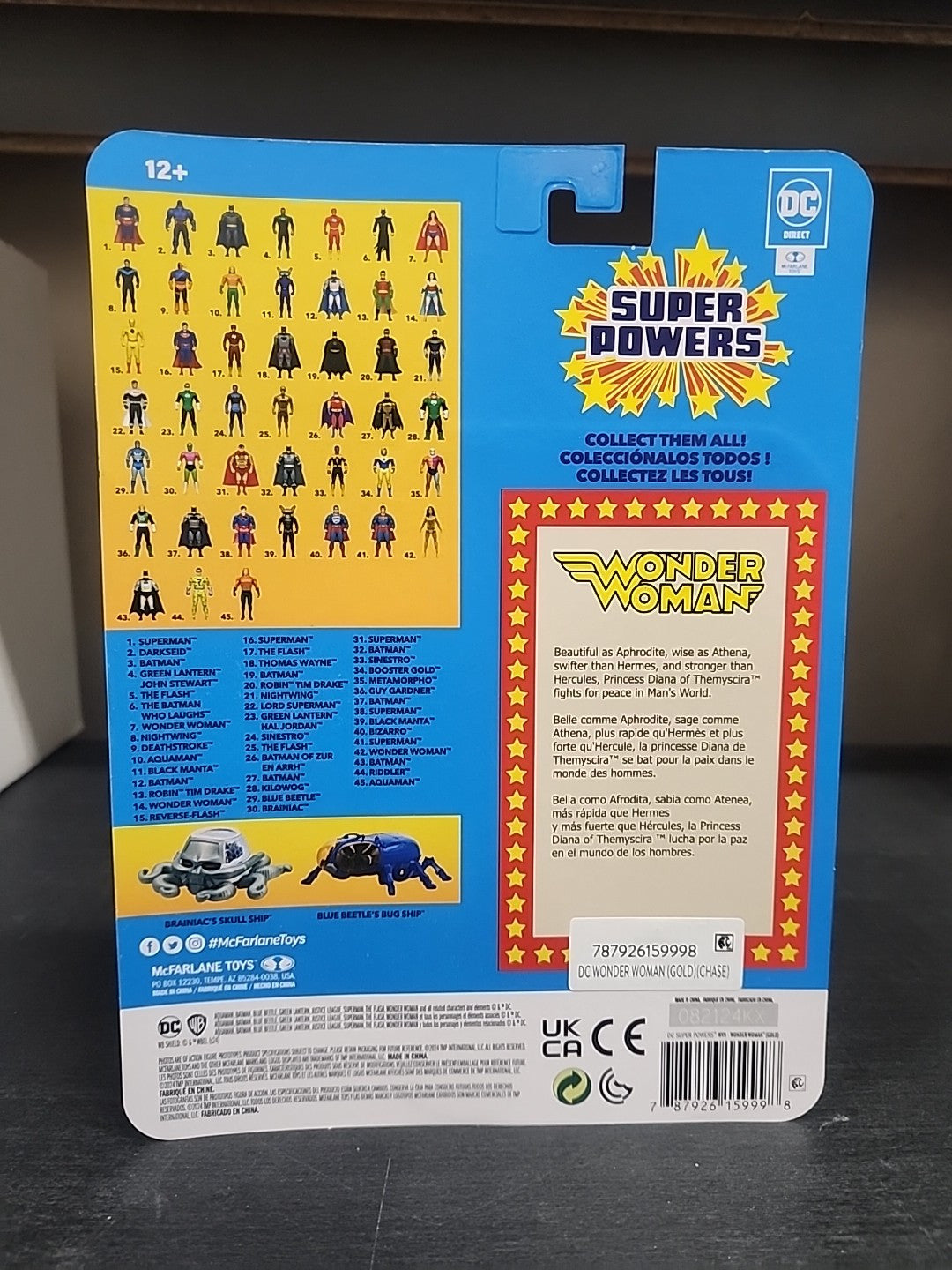 2024 McFarlane DC Super Powers Wonder Woman Gold Wave 9 4" Action Figure Chase