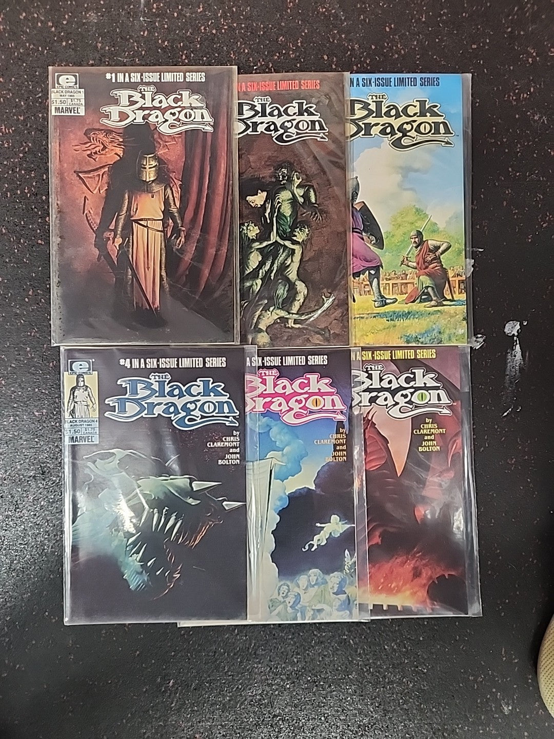 Black Dragon #1-6 COMPLETE SET - Epic Marvel Comics 1985 - Bolton / Claremont