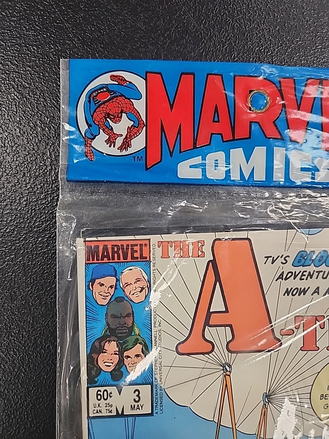 MARVEL COMICS THE A - TEAM 3 COMIC BOOKS ORIGINAL PLASTIC 1984 MINT Sealed