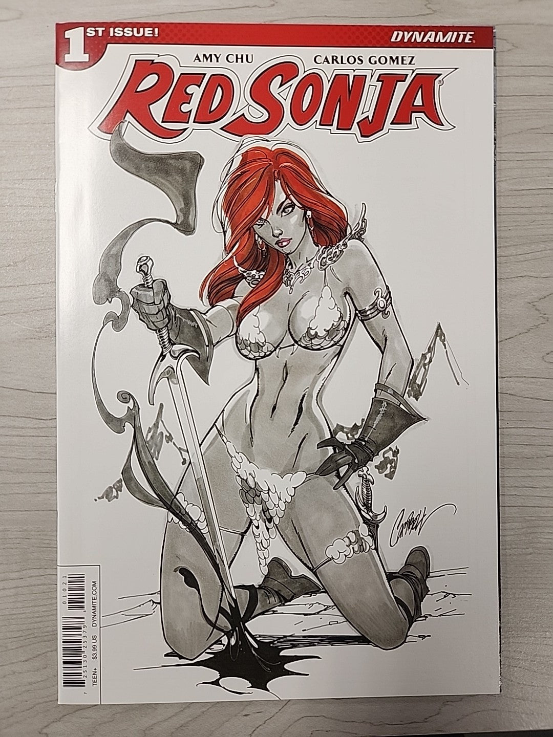 2016 Dynamite Red Sonja #1 J Scott Campbell Variant Edition 1st Print